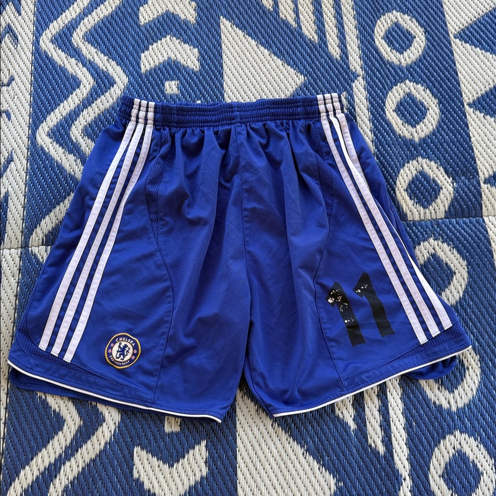Adidas Men’s Size XL Chelsea Football Club Blue White Soccer Shorts